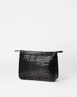 BLACK LACQUER WOVEN CLUTCH - FEBE Clothing