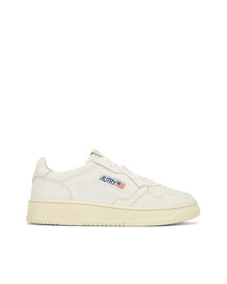 MEDALIST LOW SNEAKERS IN GOATSKIN COLOR WHITE - FEBE Clothing