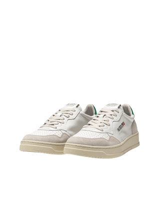 MEDALIST LOW SNEAKERS IN SUEDE AND LEATHER WHITE AND AMAZON - FEBE Clothing