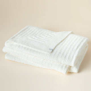 SOLID RIB MARSHMALLOW BLANKET - FEBE Clothing