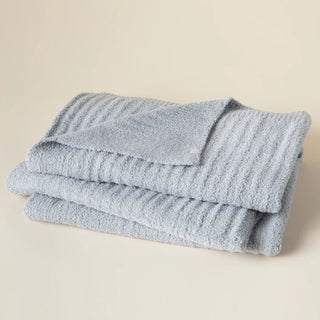 SOLID RIB MARSHMALLOW BLANKET - FEBE Clothing