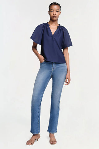 LUDOVICA S/S V - NECK TOP - FEBE Clothing