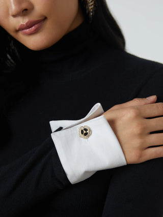 FLORA POPLIN CUFF SWEATER - FEBE Clothing