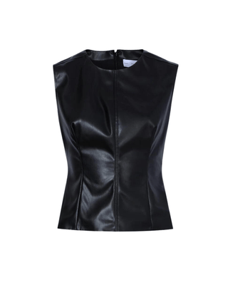 LOGAN TOP FAUX LEATHER - FEBE Clothing