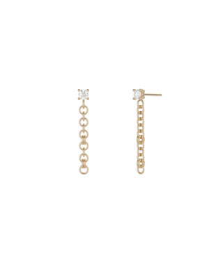 ANAKA WHITE DIAMOND EARRING - FEBE Clothing