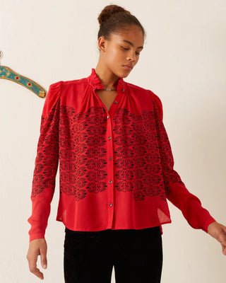 ARTEMIS CHERRY TRELLIS SHIRT - FEBE Clothing