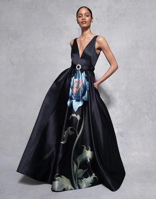 ARABELLA TAFFETA TWILL GOWN - FEBE Clothing