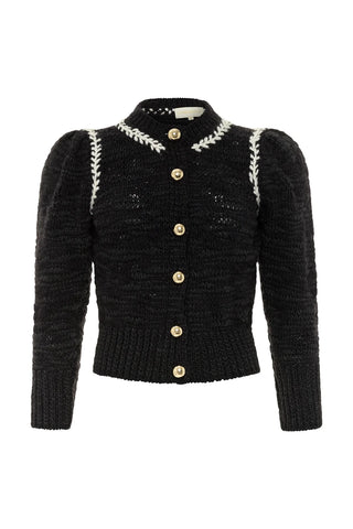 YASMINE CARDIGAN BLACK - FEBE Clothing