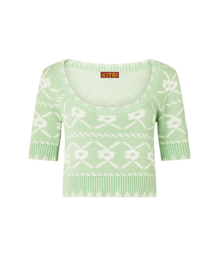 DORA JACQUARD KNIT TOP - FEBE Clothing