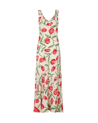 ARAMINTA IVORY TULIP PRINT MAXI DRESS - FEBE Clothing