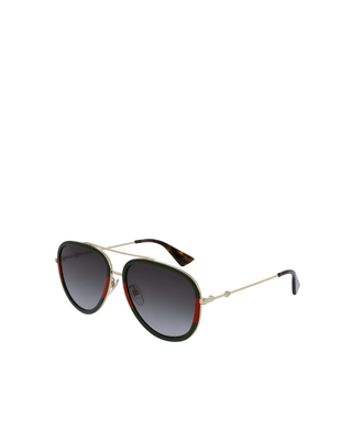 AVIATOR RED GREEN FRAME SUNGLASSES - FEBE Clothing