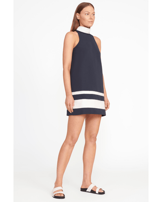 FINN DRESS NAVY & IVORY - FEBE Clothing