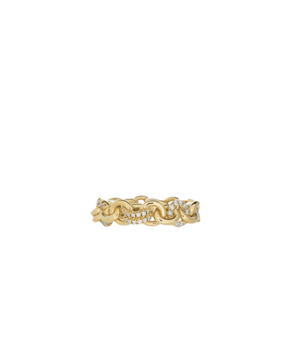 MEDIUM FUSED SERPENS RING YG PAVE WD - FEBE Clothing