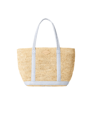 MEDIUM RAFFIA TOTE RAFFIA/ CHAMBRAY - FEBE Clothing