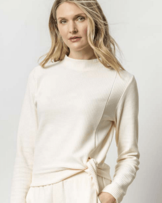 TIE WAIST MOCK NECK - FEBE Clothing