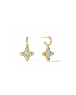 AQUITAINE HOOP & CHARM EARRING - FEBE Clothing