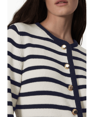 NANCY LONG STRIPE CARDIGAN - FEBE Clothing