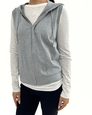 SLEEVELESS ZIP UP SWEATER - FEBE Clothing