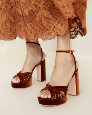 RIVKA LEATHER KNOT PLATFORM SANDAL - FEBE Clothing