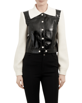 KNIT SLEEVE CIARA JACKET - FEBE Clothing