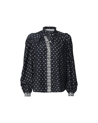 ANNABEL RAVEN DOT SILK SHIRT - FEBE Clothing