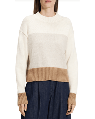 COLOR BLOCK PULLOVER - FEBE Clothing