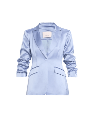 SMOOTH SATIN SCRUNCHED CHEYENNE BLAZER - FEBE Clothing