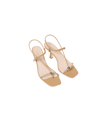 TRIANA STRAPPY MID - HEEL SANDAL WITH BALL - FEBE Clothing