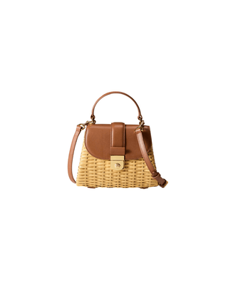 SMALL WICKER AVENUE BAG - FEBE Clothing