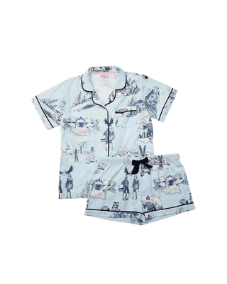 APRES SKI TOILE PAJAMA SHORTS SET - FEBE Clothing