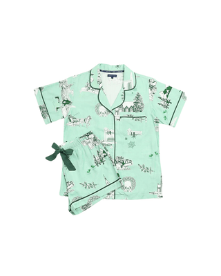 HOLIDAY TOILE PAJAMA SHORTS SET - FEBE Clothing