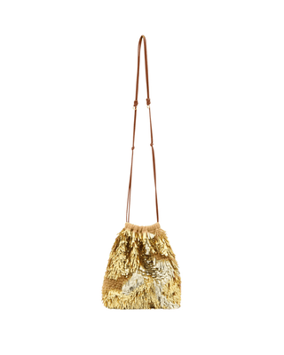 CELESTE PAILLETTE DRAWSTRING BAG - FEBE Clothing