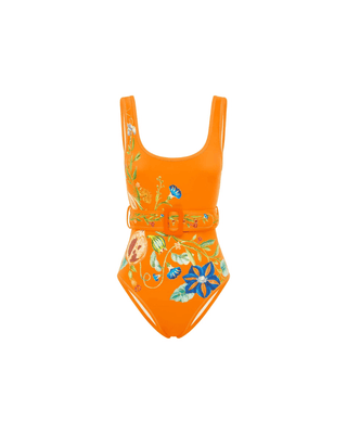 FLORES BELTED ONE PIECE - FEBE Clothing