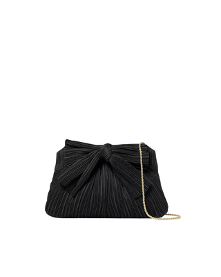 RAYNE PLEATED FRAME CLUTCH WITH BOW - FEBE Clothing