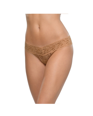 SIG LACE LOWRISE THONG WRAPPED