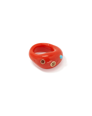 MONUMENT RING IN RED HOT - FEBE Clothing