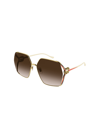 RECTANGULAR METAL FRAME SUNGLASSES - FEBE Clothing