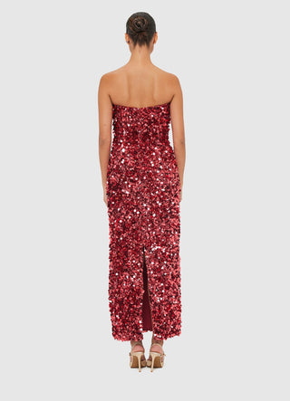 RAYNA SEQUIN BUSTIER MAXI DRESS - FEBE Clothing