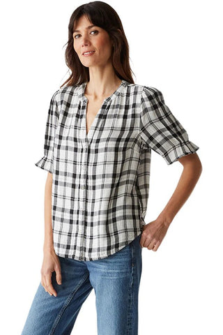 TESSA PUFF SLEEVE BUTTON DOWN - FEBE Clothing