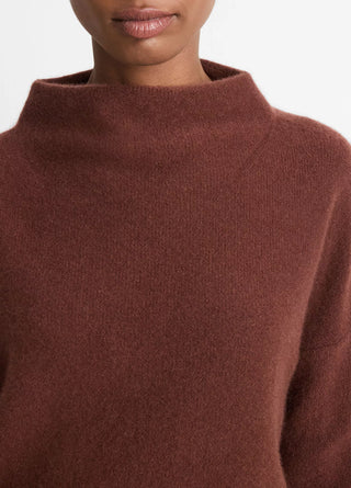 PLUSH CASHMERE FUNNEL NECK SWEATER