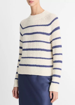 RIBBED STRIPE PULLOVER