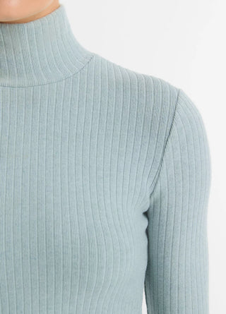 RIBBED TURTLENECK TOP