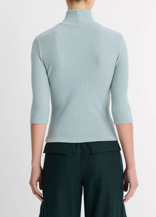 RIBBED TURTLENECK TOP