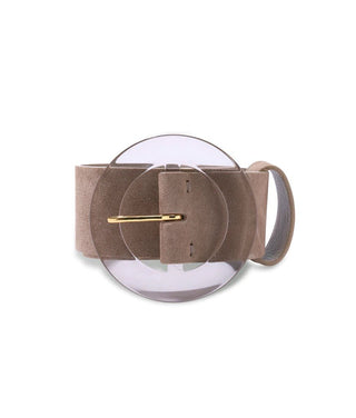 LOUISE BELT IN LIGHT TAUPE SUEDE - FEBE Clothing