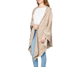 SUZETTE LAMB SUEDE SHAWL - FEBE Clothing