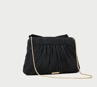 RAYNE PLEATED FRAME CLUTCH WITH BOW - FEBE Clothing