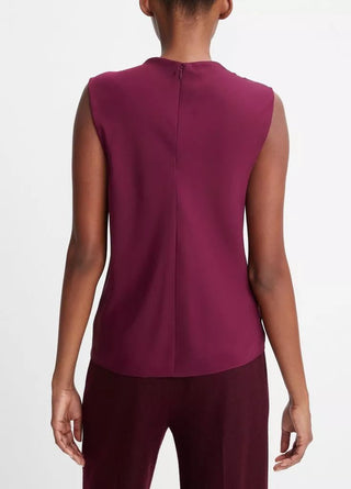 DRAPED CASCADE SLEEVELESS BLOUSE - FEBE Clothing