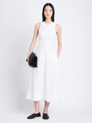 JUNO DRESS IN BRODERIE ANGLAISE - FEBE Clothing