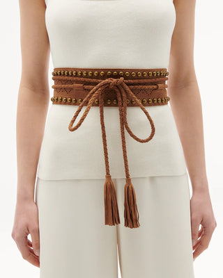 DAHLIA STUDDED WRAP BELT