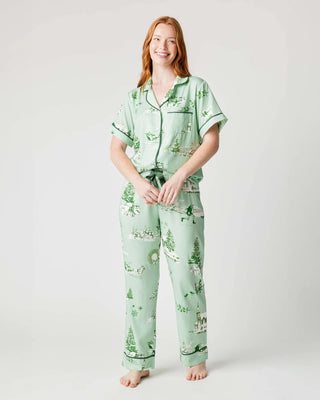 HOLIDAY TOILE PAJAMA PANTS SET - FEBE Clothing